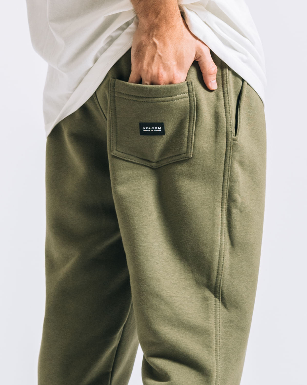 Calça Moletom Volcom Single Stone Militar