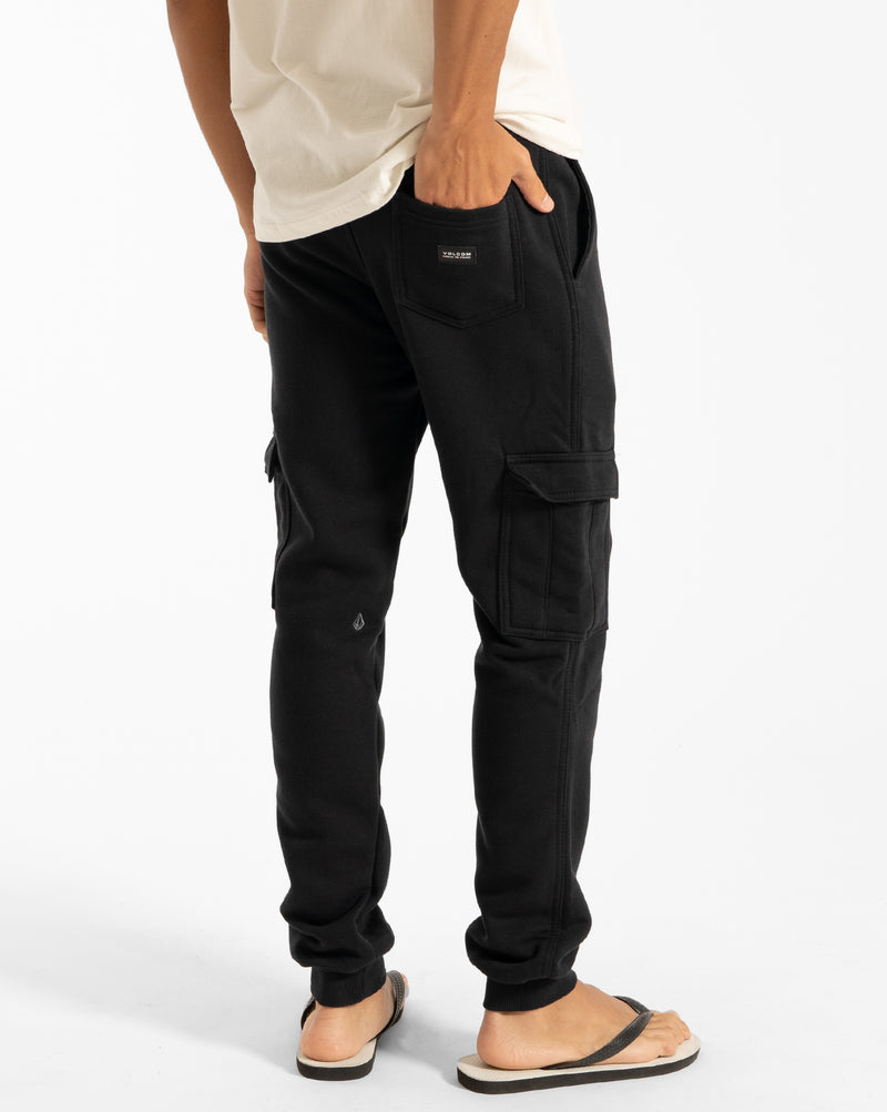 Calça Moletom Volcom Comf Cargo Preta