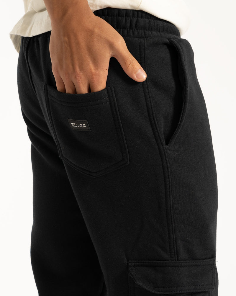Calça Moletom Volcom Comf Cargo Preta