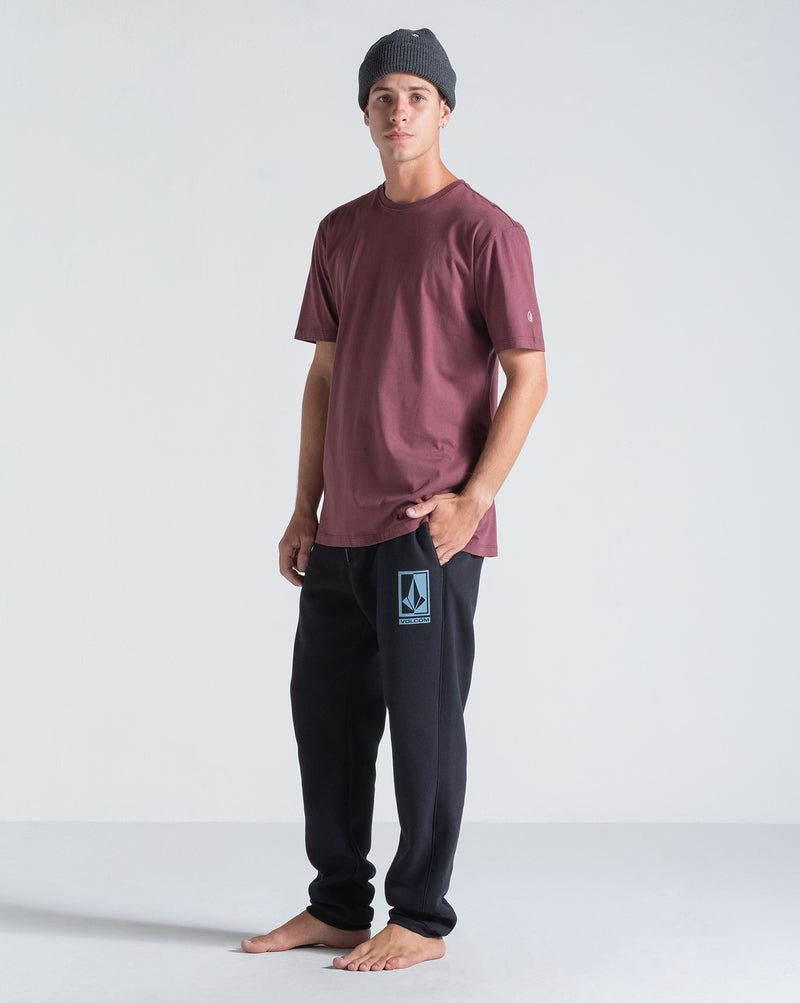 Calça de Moletom Volcom Box Stone Preta