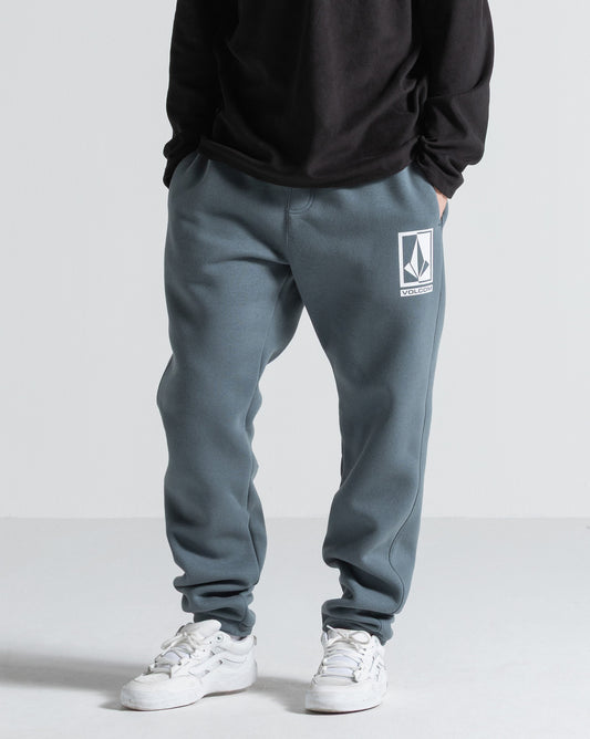 Calça de Moletom Volcom Box Stone Cinza Chumbo
