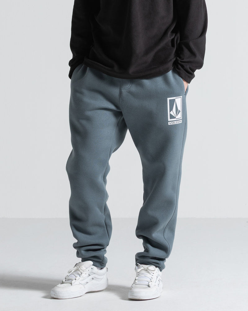 Calça de Moletom Volcom Box Stone Cinza Chumbo
