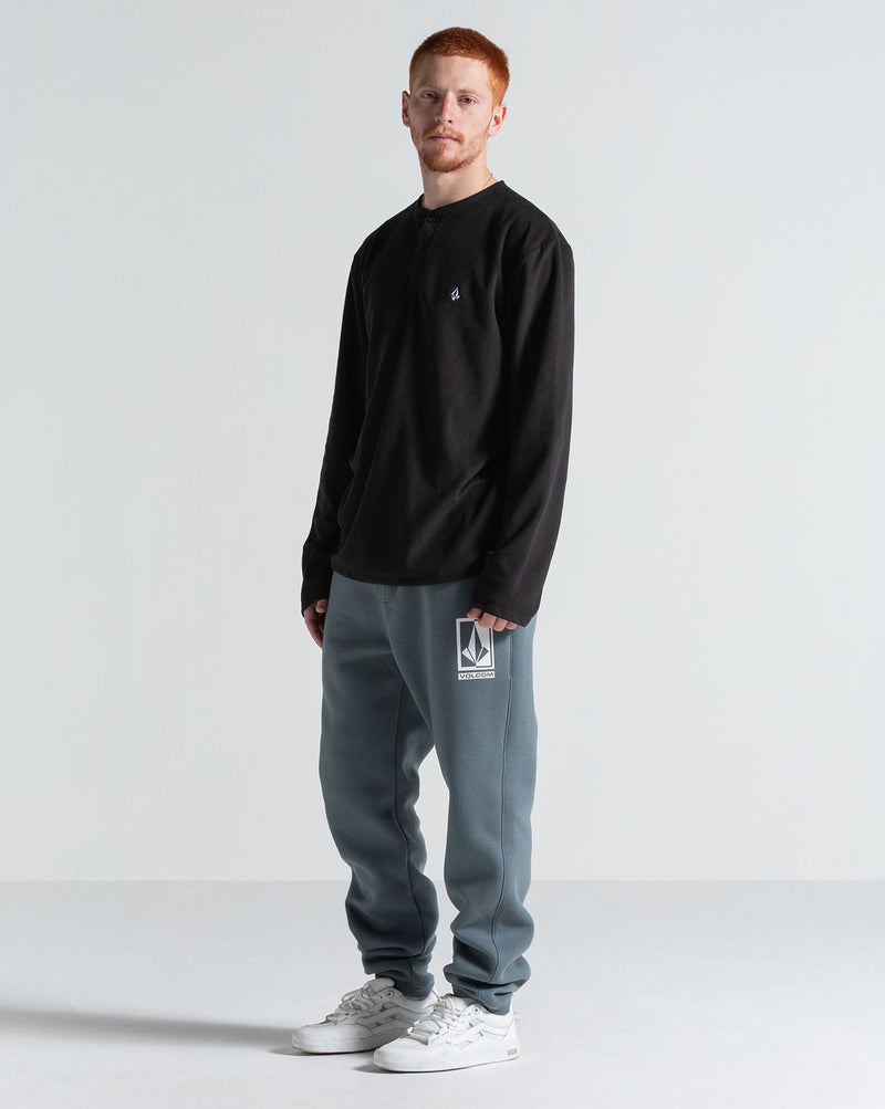 Calça de Moletom Volcom Box Stone Cinza Chumbo