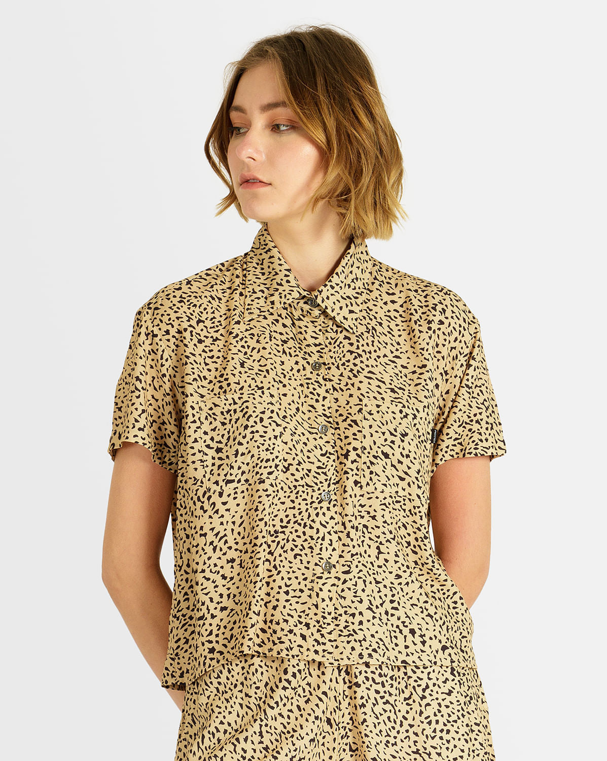 Camisa Volcom Manga Curta Ur An Animal