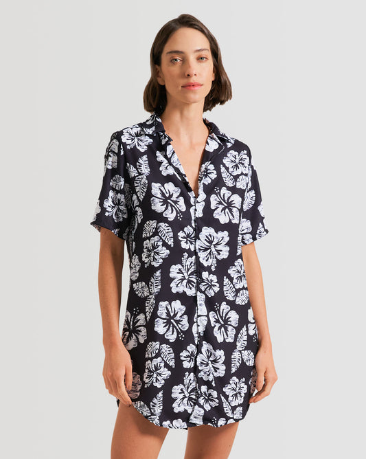 Camisa Volcom Coco Skillz Preta