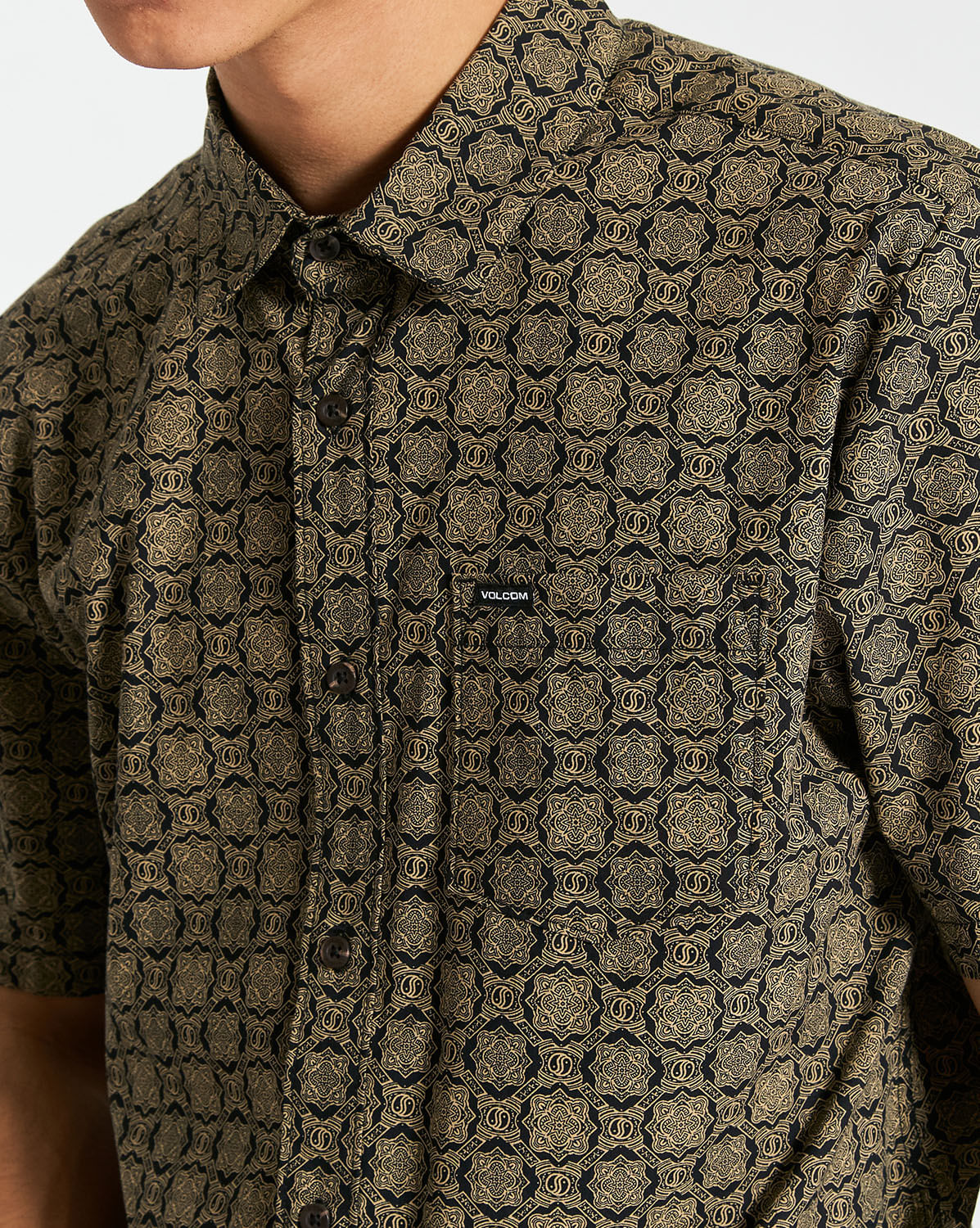 Camisa Volcom Scaler Stone Short Sleeve Shirt  Stealth