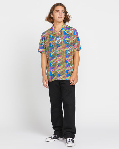 Camisa Volcom Fergadelic Patriot Blue