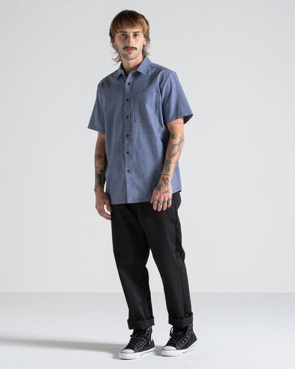 Camisa Volcom Date Knight Blue Wash