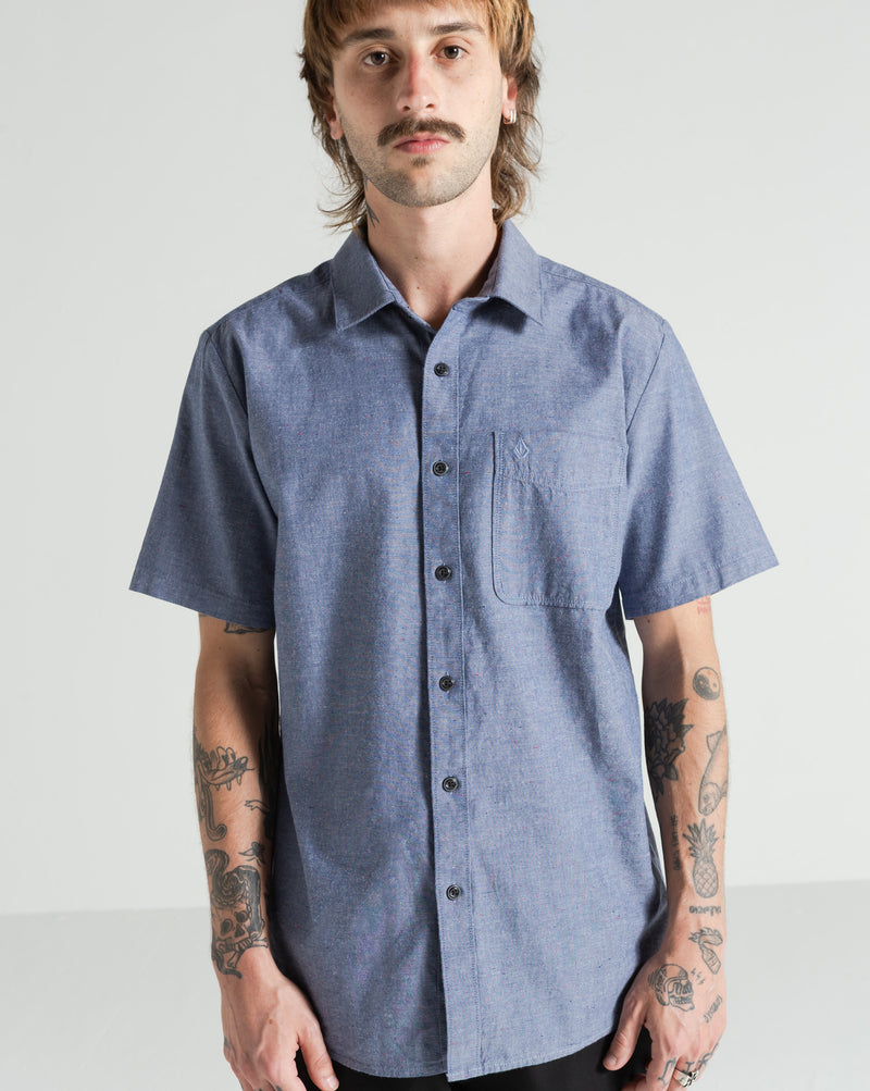 Camisa Volcom Date Knight Blue Wash