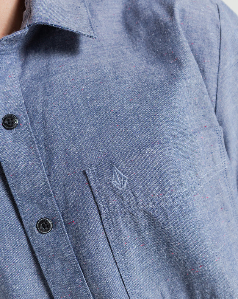 Camisa Volcom Date Knight Blue Wash