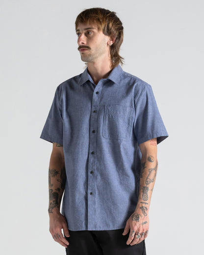 Camisa Volcom Date Knight Blue Wash