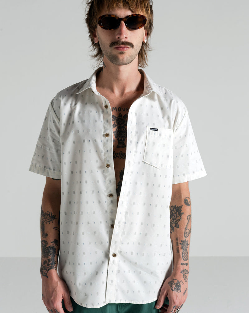 Camisa Volcom Bankstone White Combo