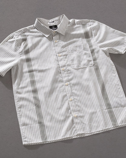 Camisa Manga Curta Volcom Irving Off White