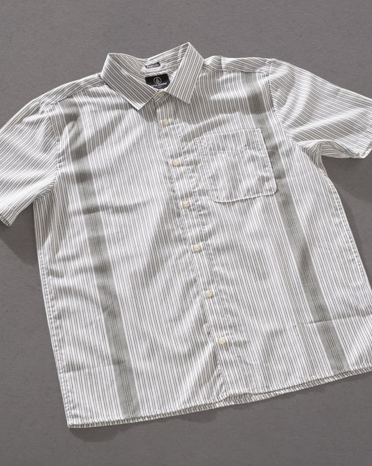 Camisa Manga Curta Volcom Irving Off White