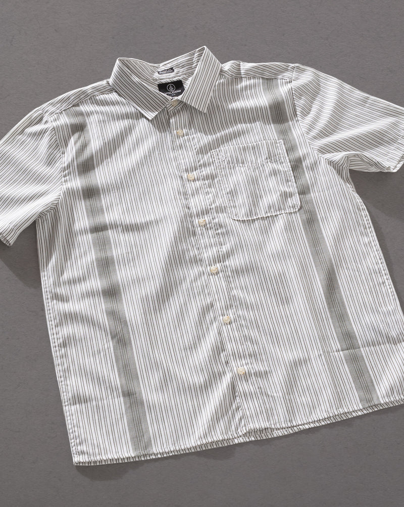 Camisa Manga Curta Volcom Irving Off White