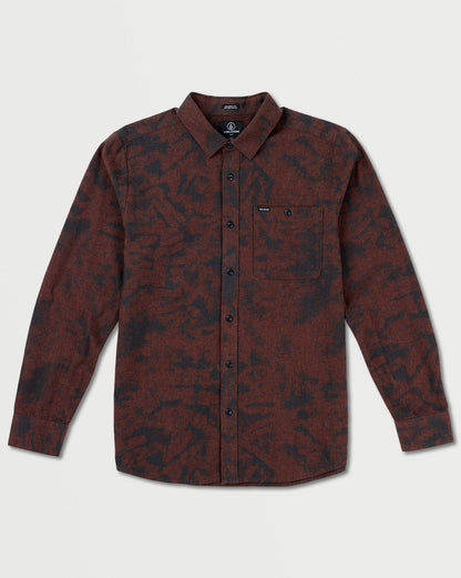 Camisa Flanela Volcom Tie Dye Mahogany