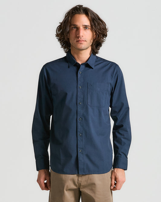 Camisa Volcom Date Knight Navy