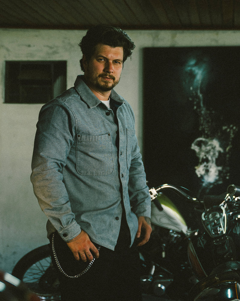 Camisa Volcom Levelstone Blue Wash