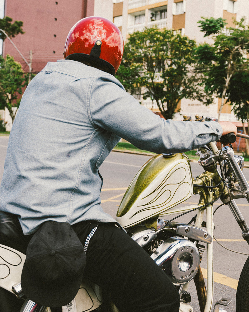 Camisa Volcom Levelstone Blue Wash