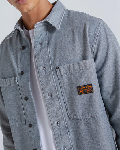 Camisa Volcom Levelstone Blue Wash