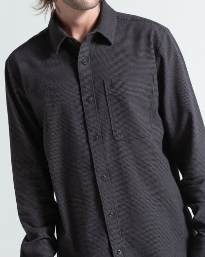 Camisa Manga Longa Volcom Date Knight Black Combo