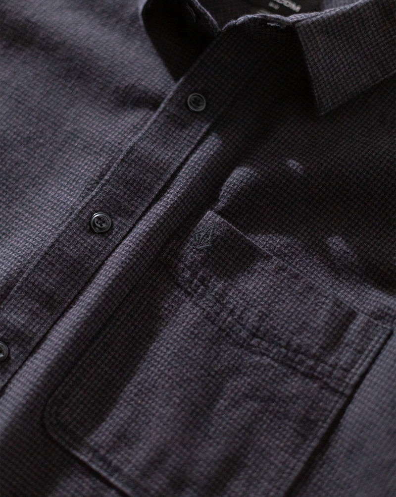 Camisa Manga Longa Volcom Date Knight Black Combo
