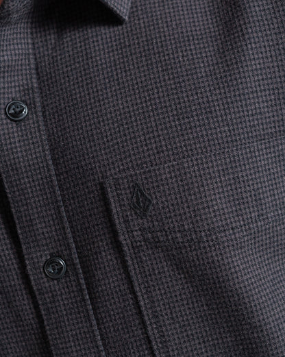 Camisa Manga Longa Volcom Date Knight Black Combo
