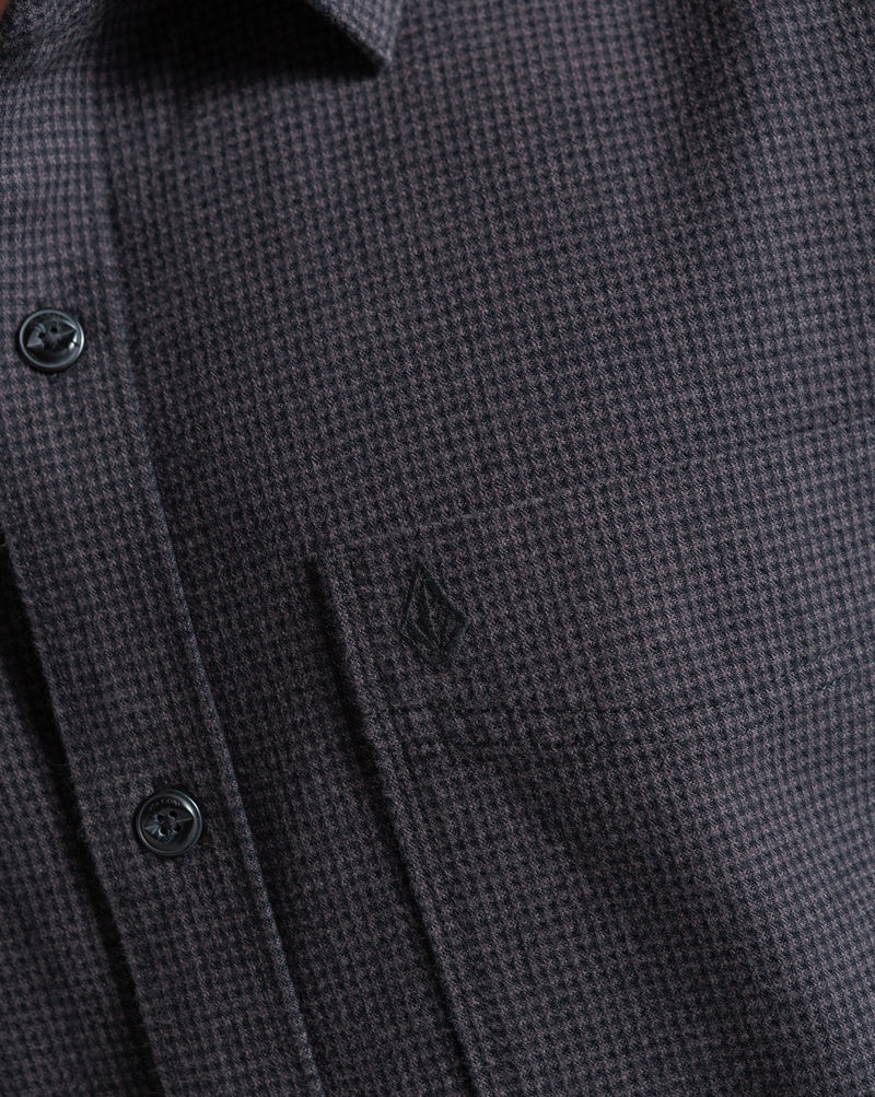 Camisa Manga Longa Volcom Date Knight Black Combo