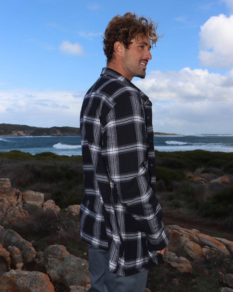 Camisa Manga Longa Volcom Wilderstone Black