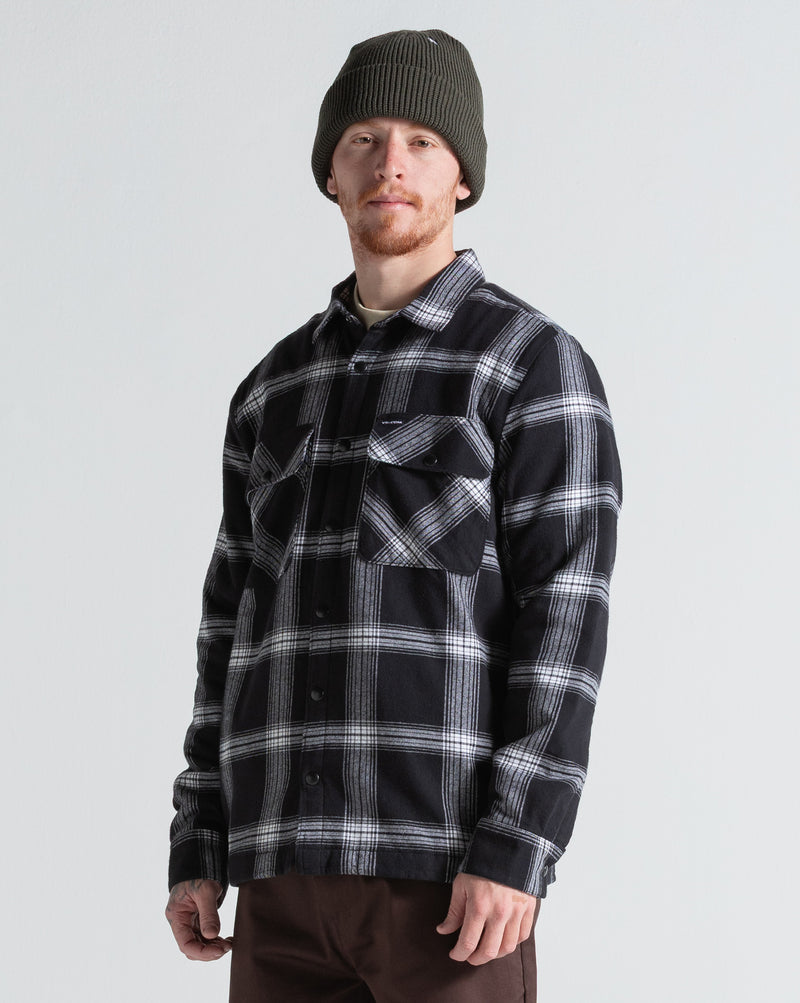 Camisa Manga Longa Volcom Wilderstone Black