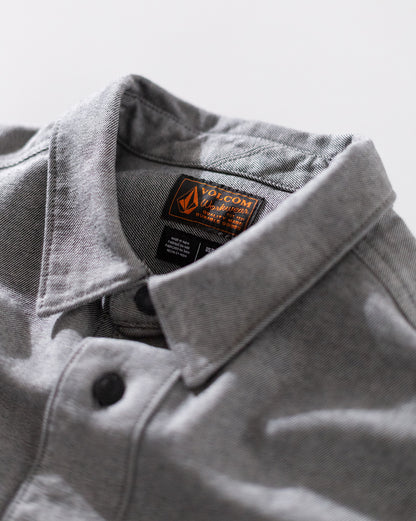 Camisa Manga Longa Volcom Levelstone Antique Black