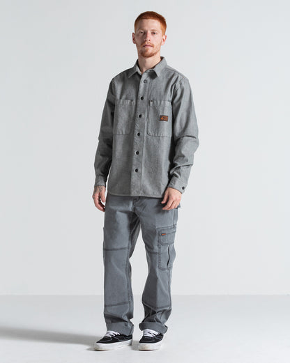 Camisa Manga Longa Volcom Levelstone Antique Black
