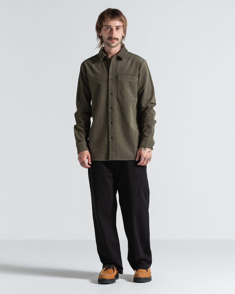 Camisa Manga Longa Volcom Fostered Dark Olive