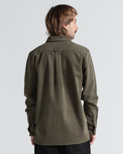 Camisa Manga Longa Volcom Fostered Dark Olive