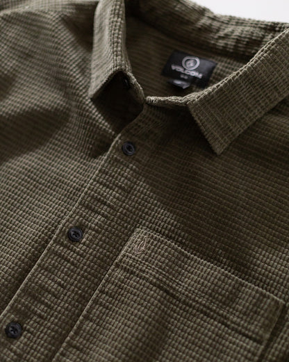 Camisa Manga Longa Volcom Fostered Dark Olive