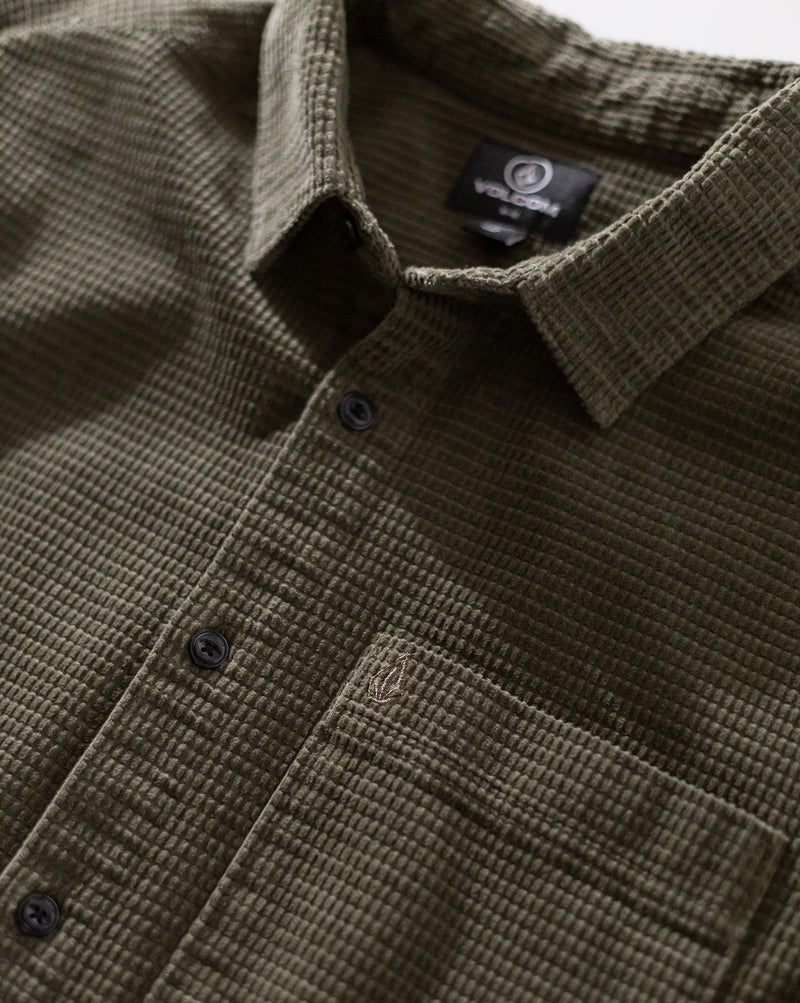 Camisa Manga Longa Volcom Fostered Dark Olive