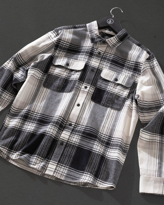 Camisa Manga Longa Volcom Park Dirty White