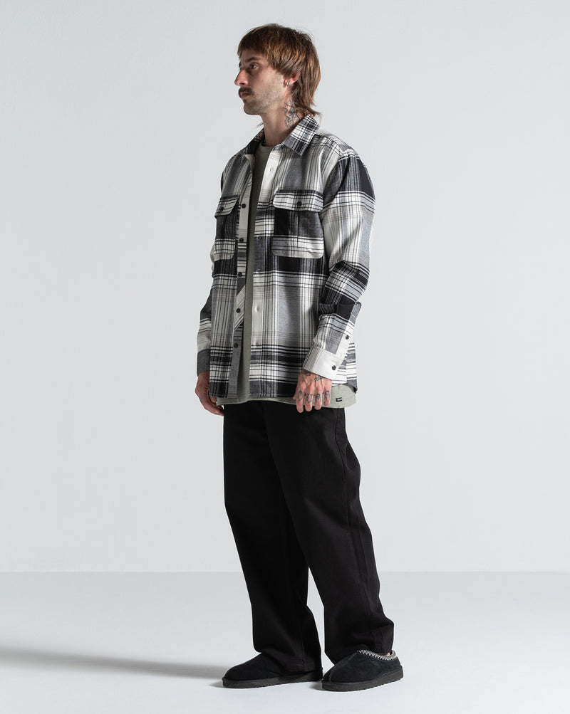 Camisa Manga Longa Volcom Park Dirty White