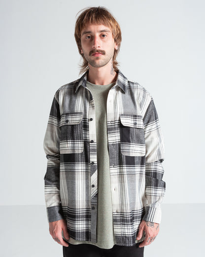 Camisa Manga Longa Volcom Park Dirty White