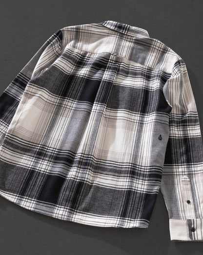 Camisa Manga Longa Volcom Park Dirty White