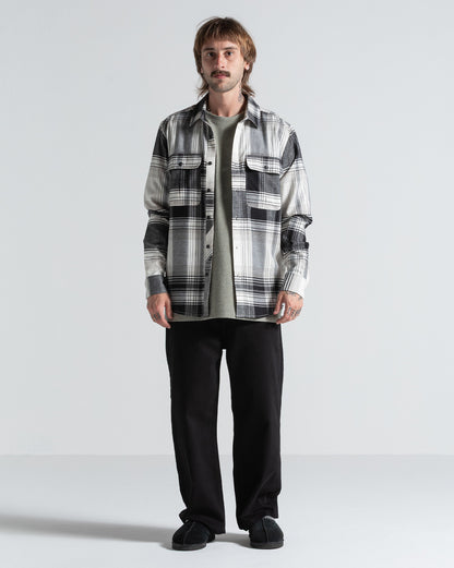 Camisa Manga Longa Volcom Park Dirty White