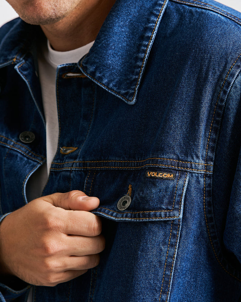 Jaqueta Jeans Volcom Original Blue Stone