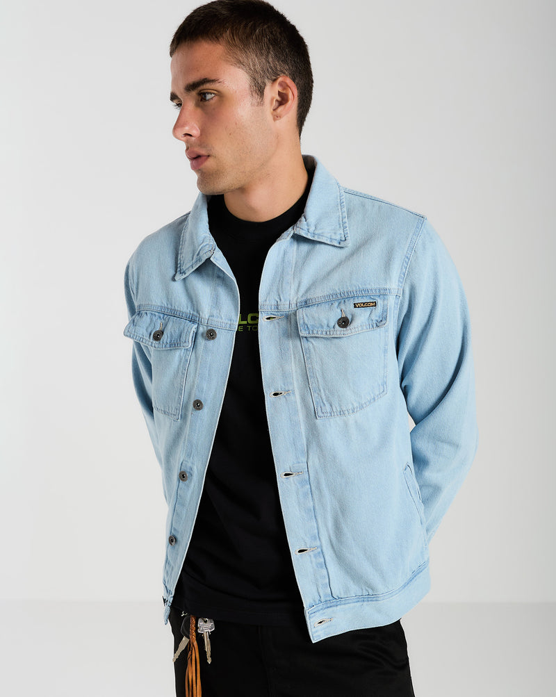 Jaqueta Jeans Volcom Light Blue Stone