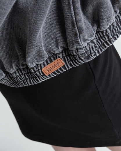 Jaqueta Jeans Volcom Shes Da Bomb Preta