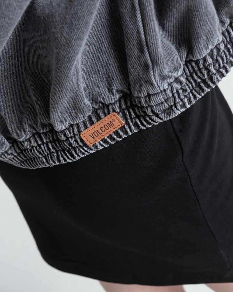 Jaqueta Jeans Volcom Shes Da Bomb Preta