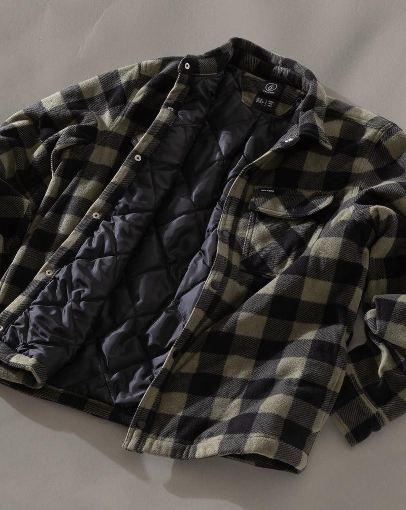 Jaqueta Leve Volcom Bowered Lined Dark Olive