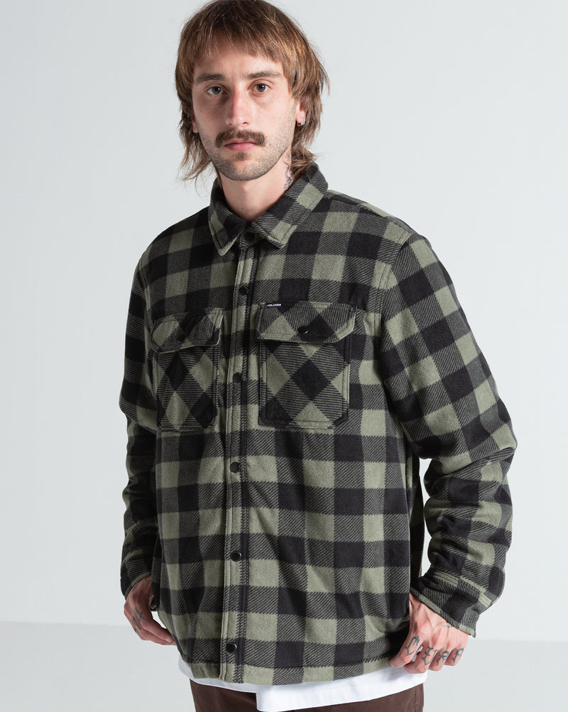 Jaqueta Leve Volcom Bowered Lined Dark Olive