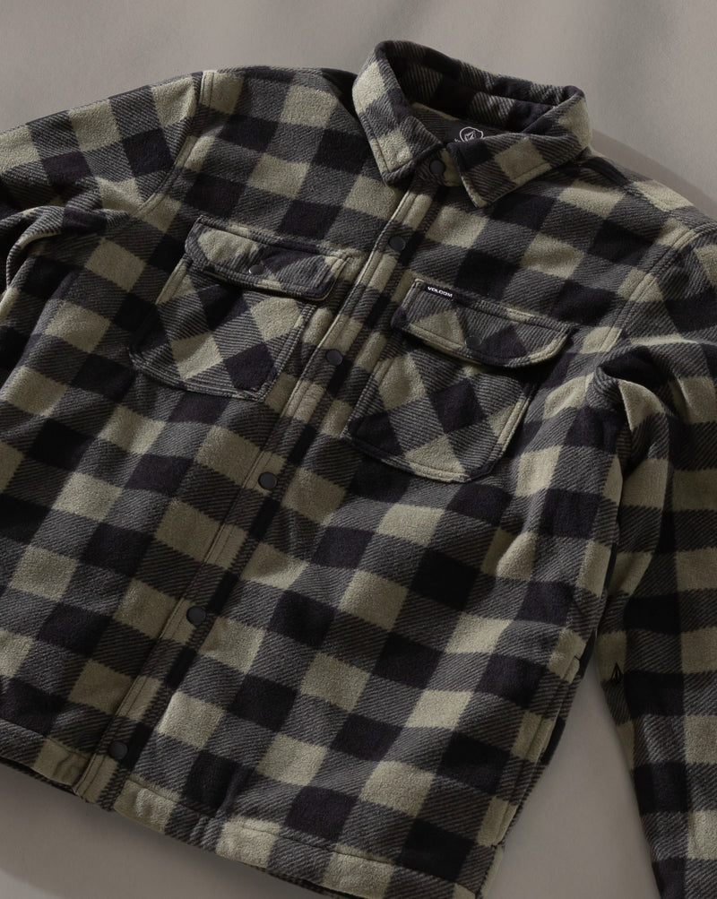 Jaqueta Leve Volcom Bowered Lined Dark Olive
