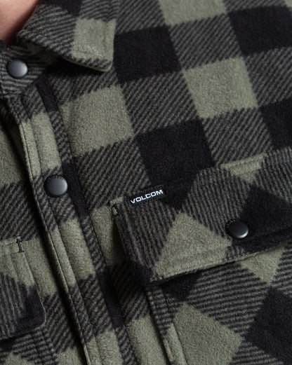 Jaqueta Leve Volcom Bowered Lined Dark Olive