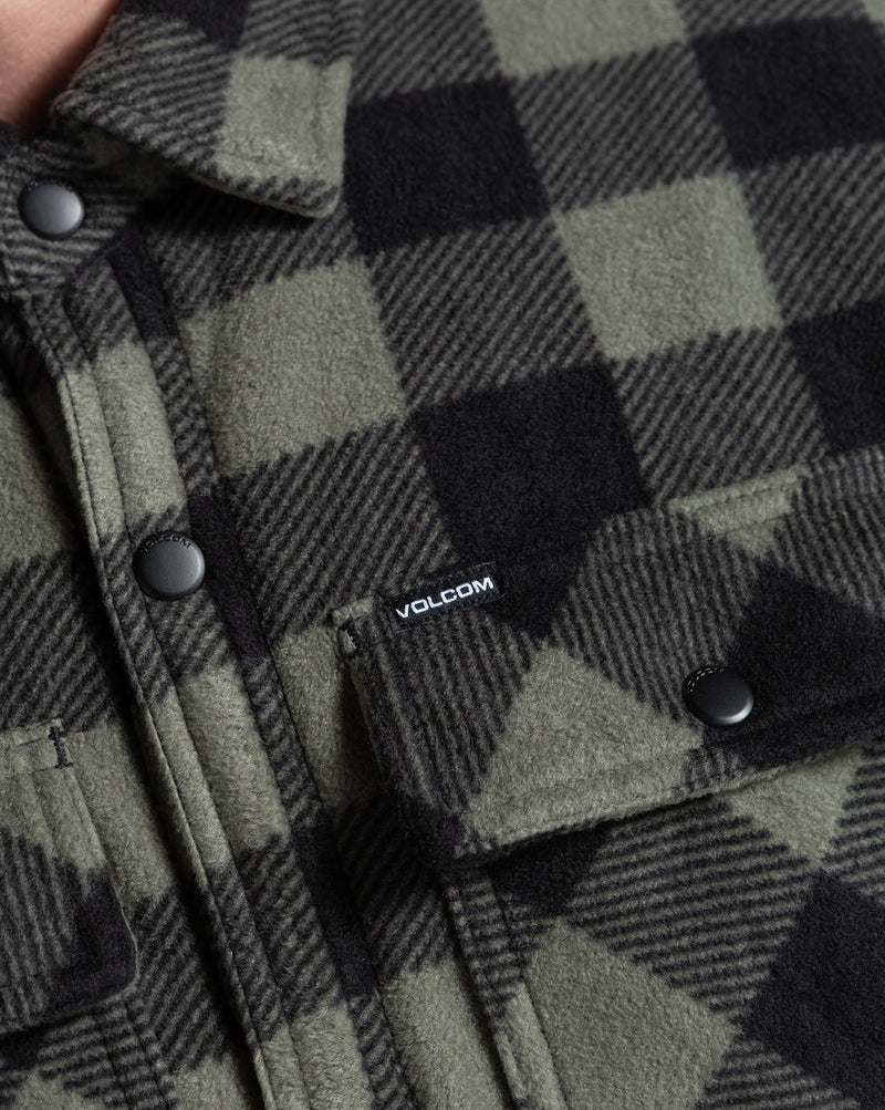 Jaqueta Leve Volcom Bowered Lined Dark Olive